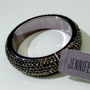 Jennifer Lopez Black Bling Cuff Bracelet